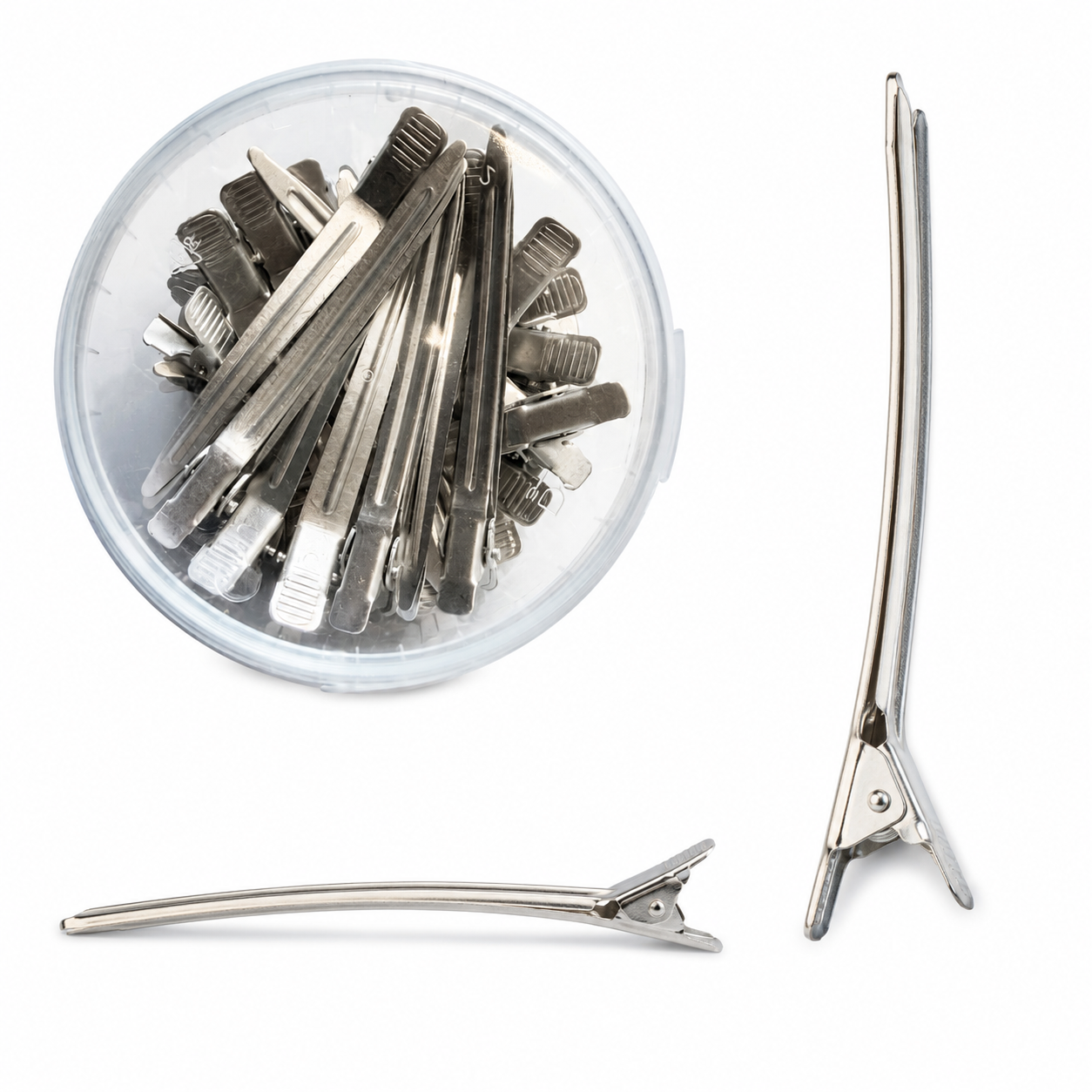Aluminium Haarklammern Silber