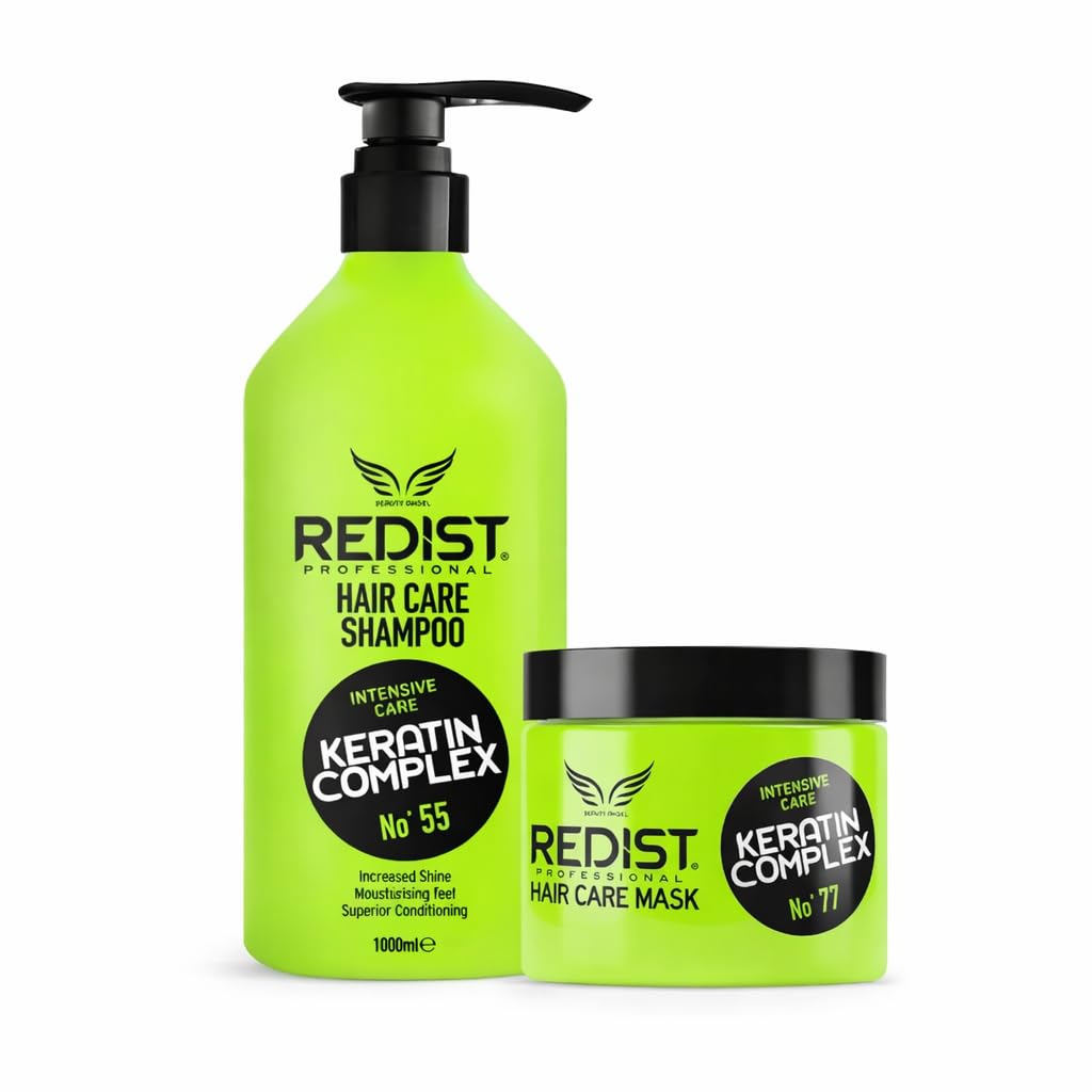Redist Keratin Haarpflege Set – Shampoo 1000 ml + Haarmaske 475 ml