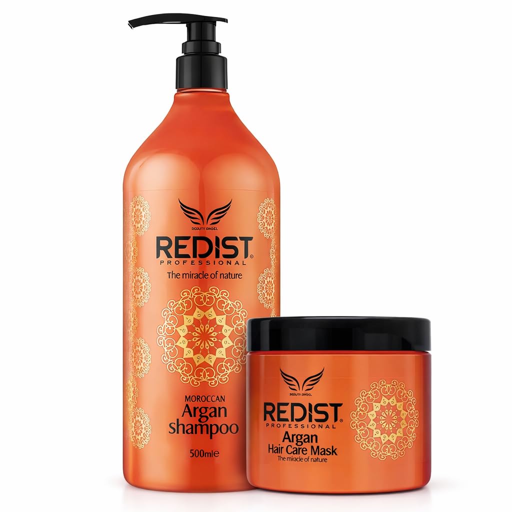 Redist Argan Haarpflege Set – Shampoo 500 ml + Haarmaske 475 ml