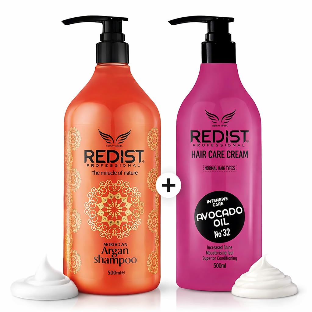 Redist Argan & Avocado Haarpflege Set – Shampoo 500 ml + Avocado Haarcreme 500 ml