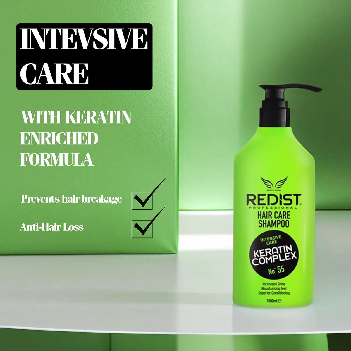 Redist Keratin Haarpflege Set – Shampoo 500 ml + Haarmaske 475 ml