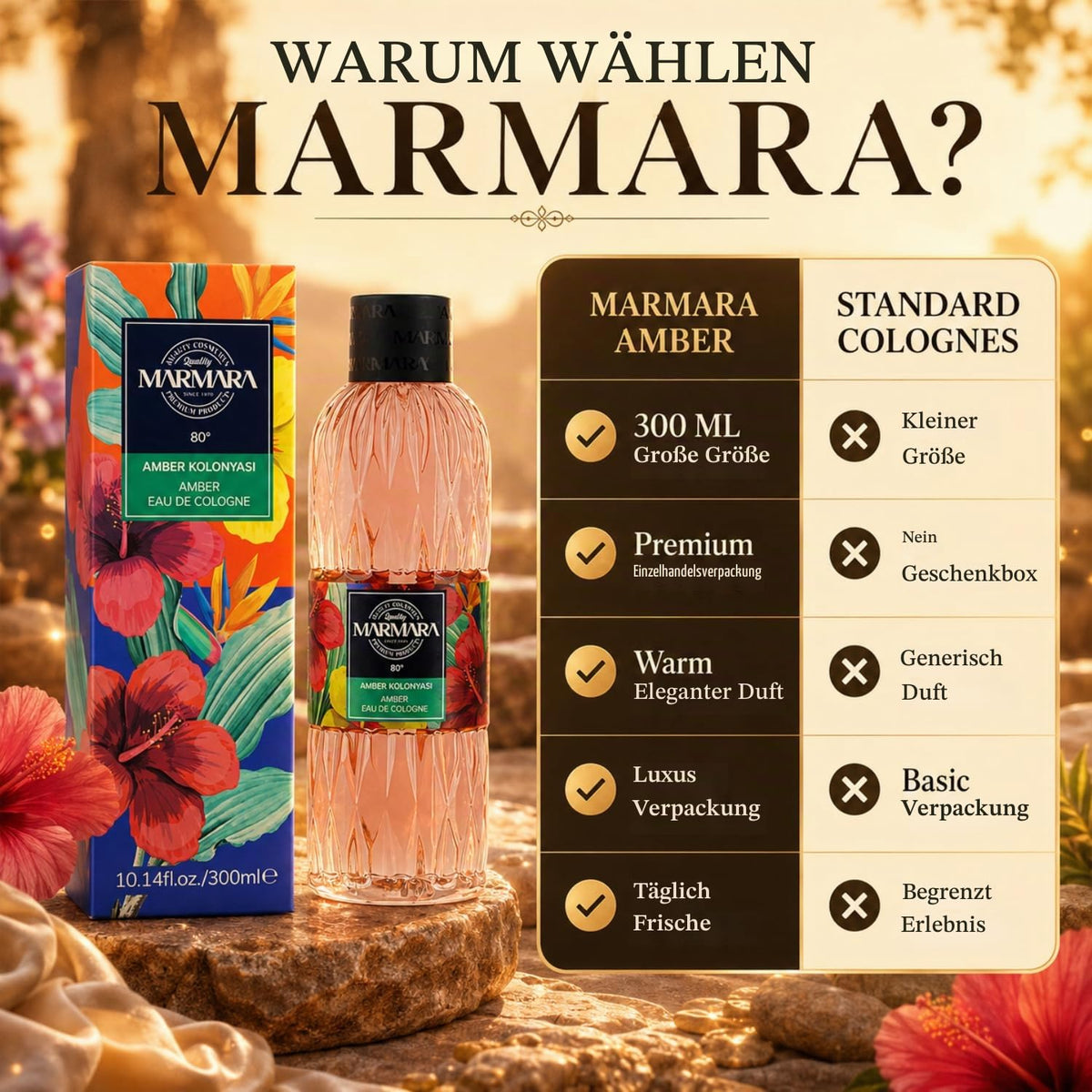 Marmara Cologne Amber 300 ml 2er Pack