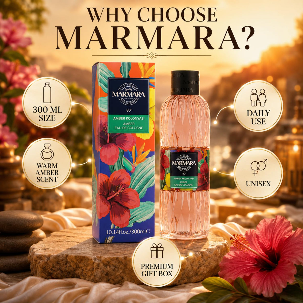 Marmara Cologne Amber 300 ml 2er Pack
