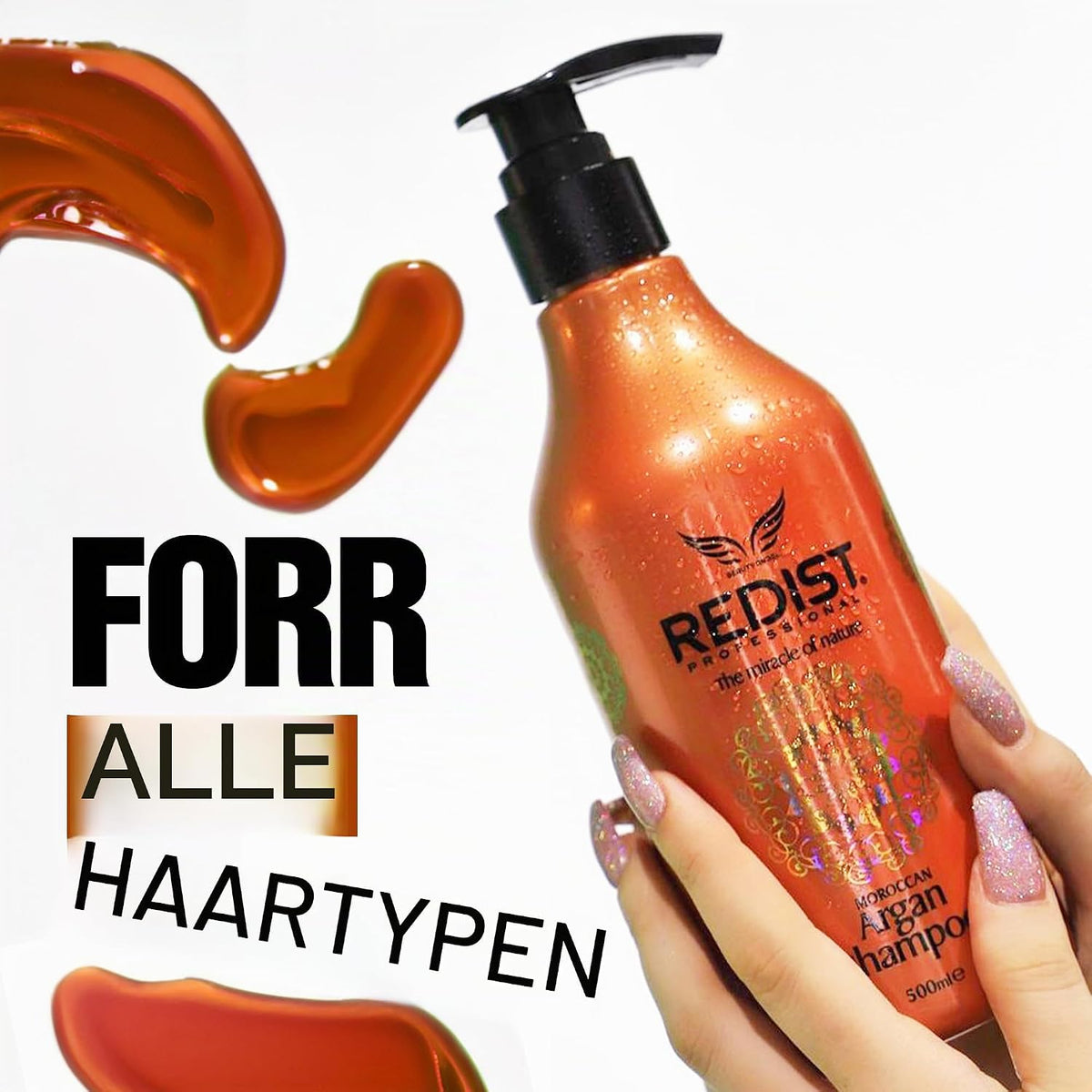 Redist Argan Haarpflege Set – Shampoo 500 ml + Haarmaske 475 ml + Two Phase Conditioner 400 ml
