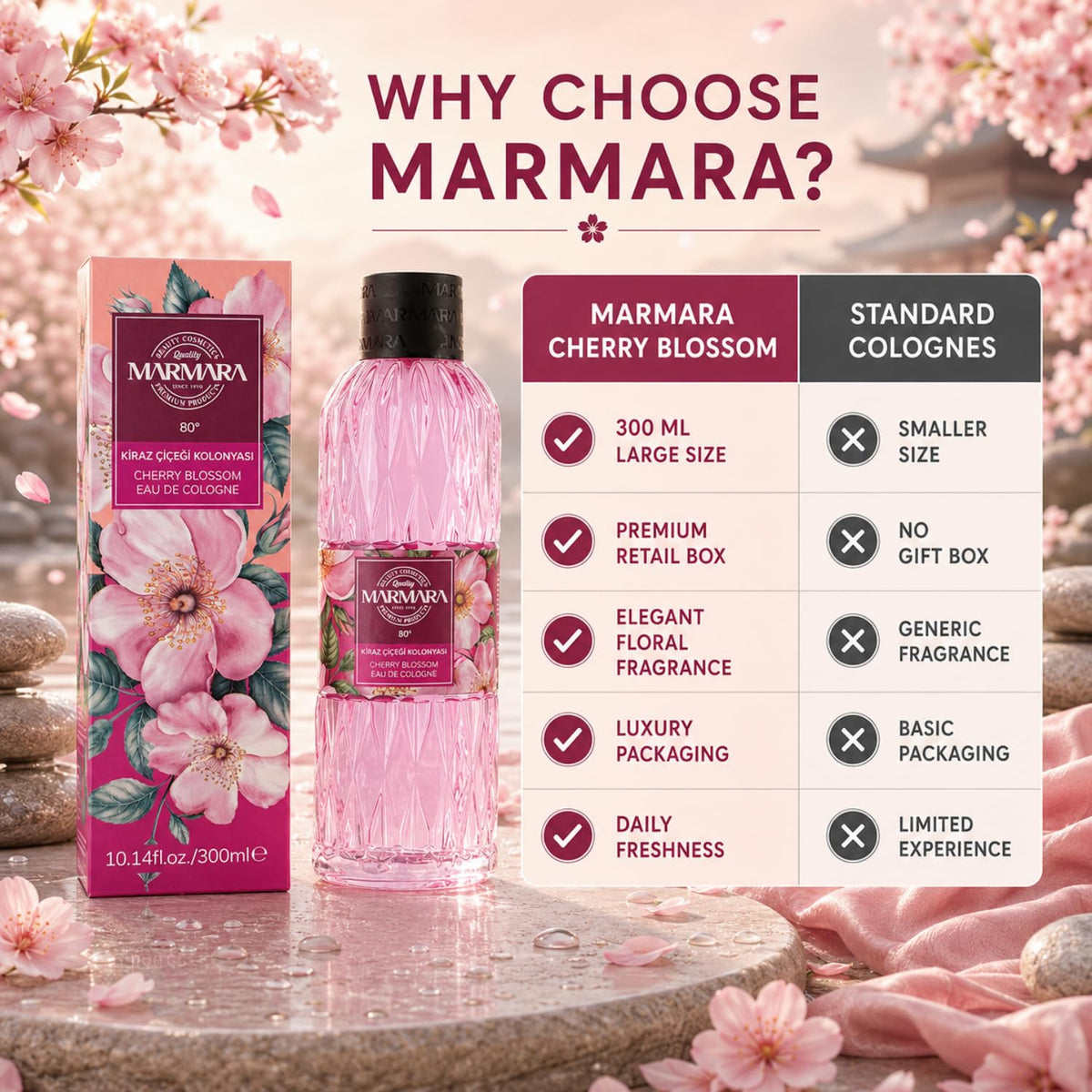 Marmara Cologne Kirschblüte 300 ml 2er Pack