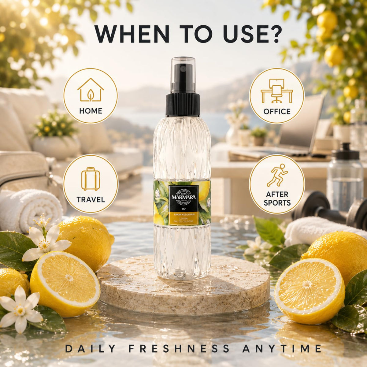 Marmara Cologne 150 ml Lemon Spray 2er Pack