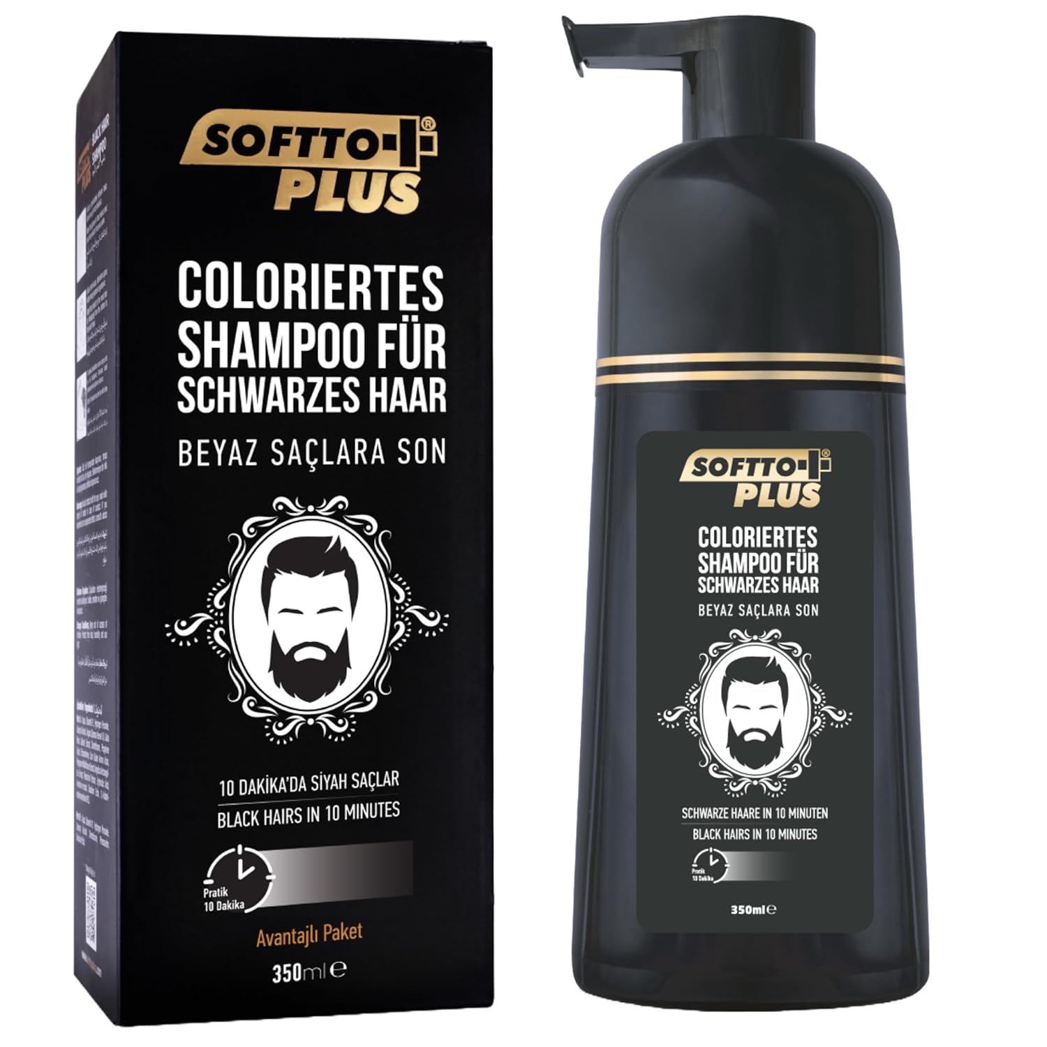 Softto Plus 350 ml schwarz farb shampoo
