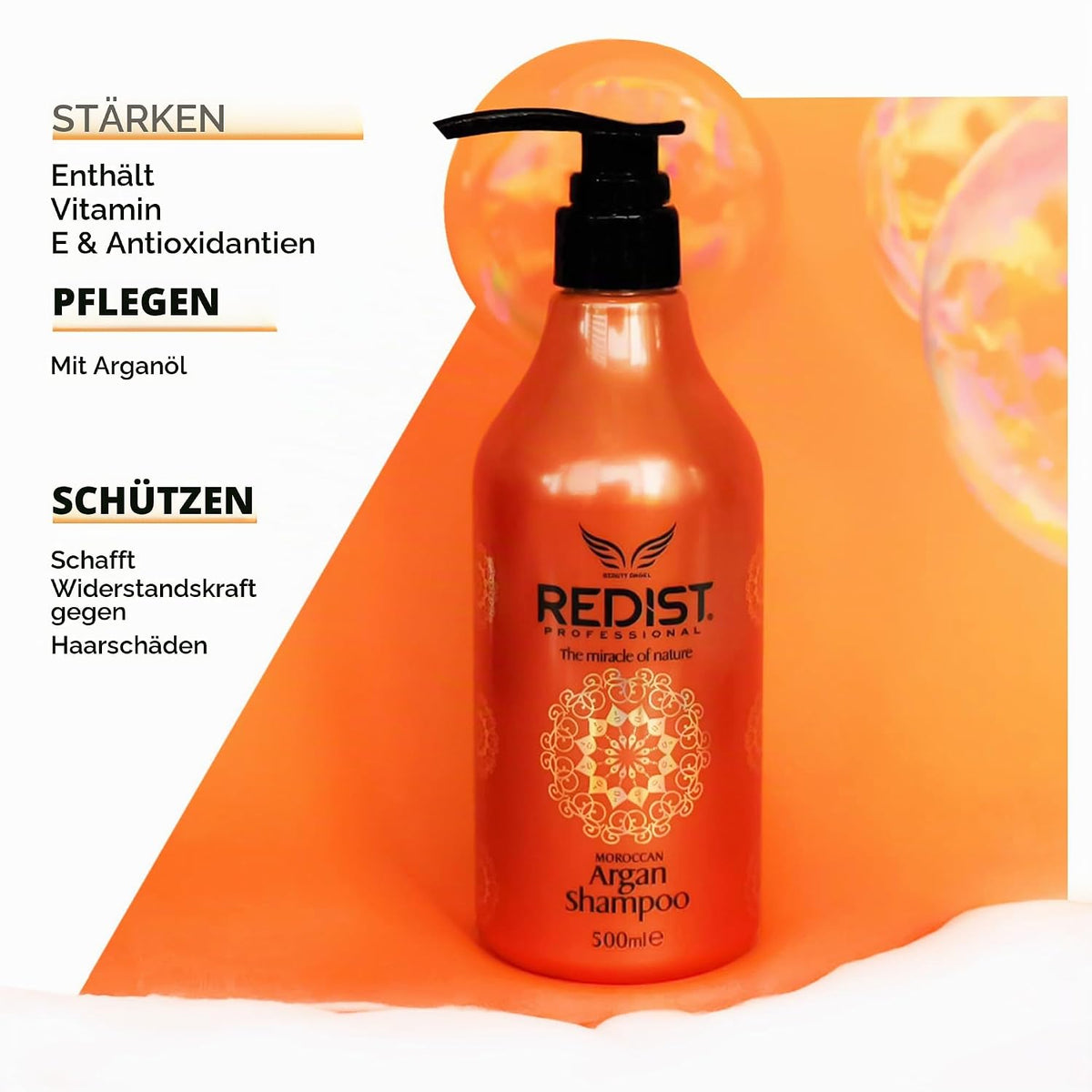 Redist Argan Haarpflege Set – Shampoo 500 ml + Haarmaske 475 ml + Two Phase Conditioner 400 ml