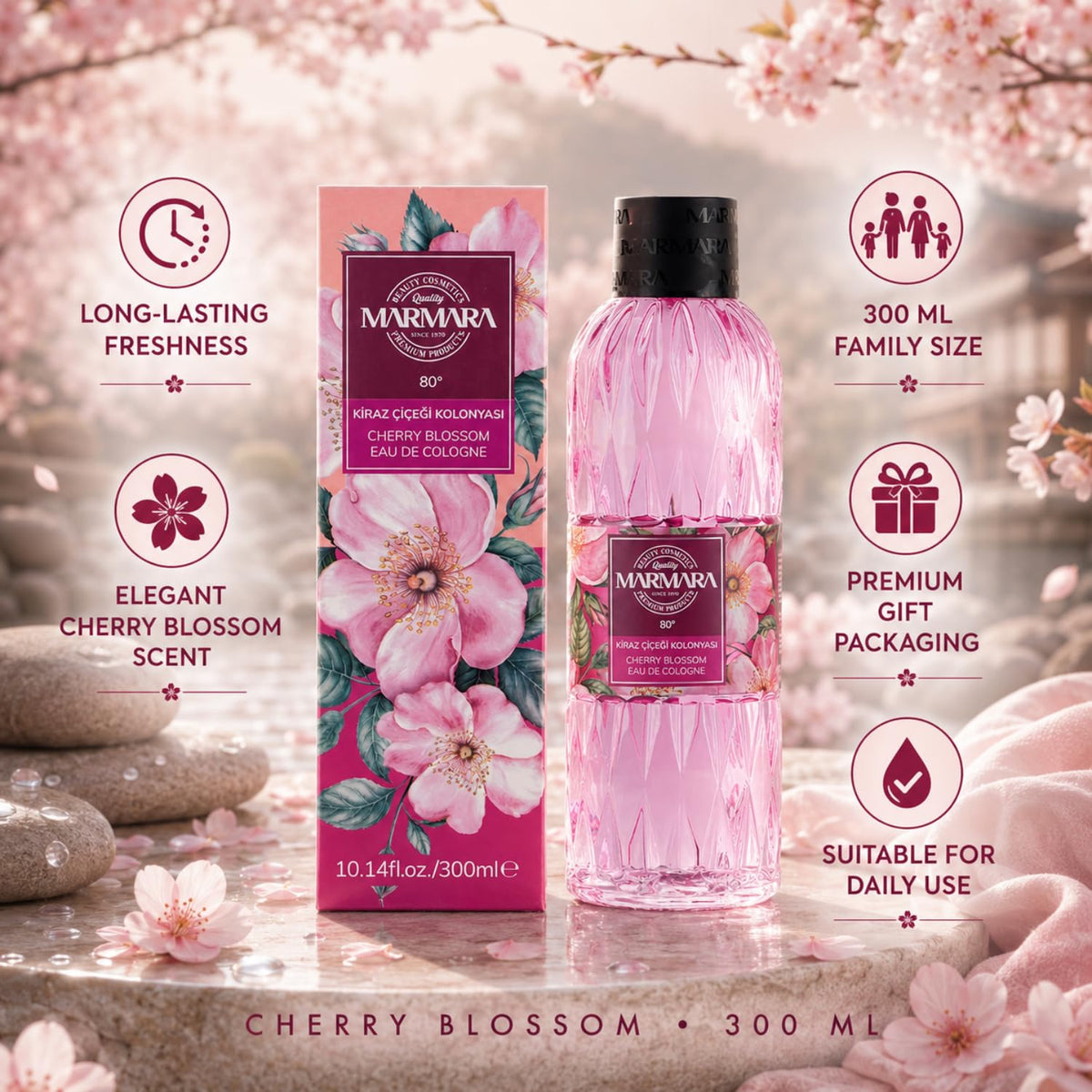 Marmara Cologne Kirschblüte 300 ml 2er Pack