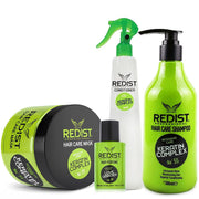 Redist Keratin Haarpflege Set – Shampoo 500 ml + Haarmaske 475 ml + Two Phase Conditioner 400 ml + Haarparfüm Love Garden 50 ml