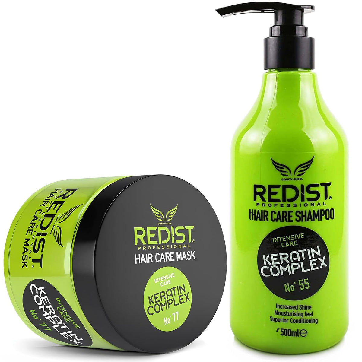 Redist Keratin Haarpflege Set – Shampoo 500 ml + Haarmaske 475 ml