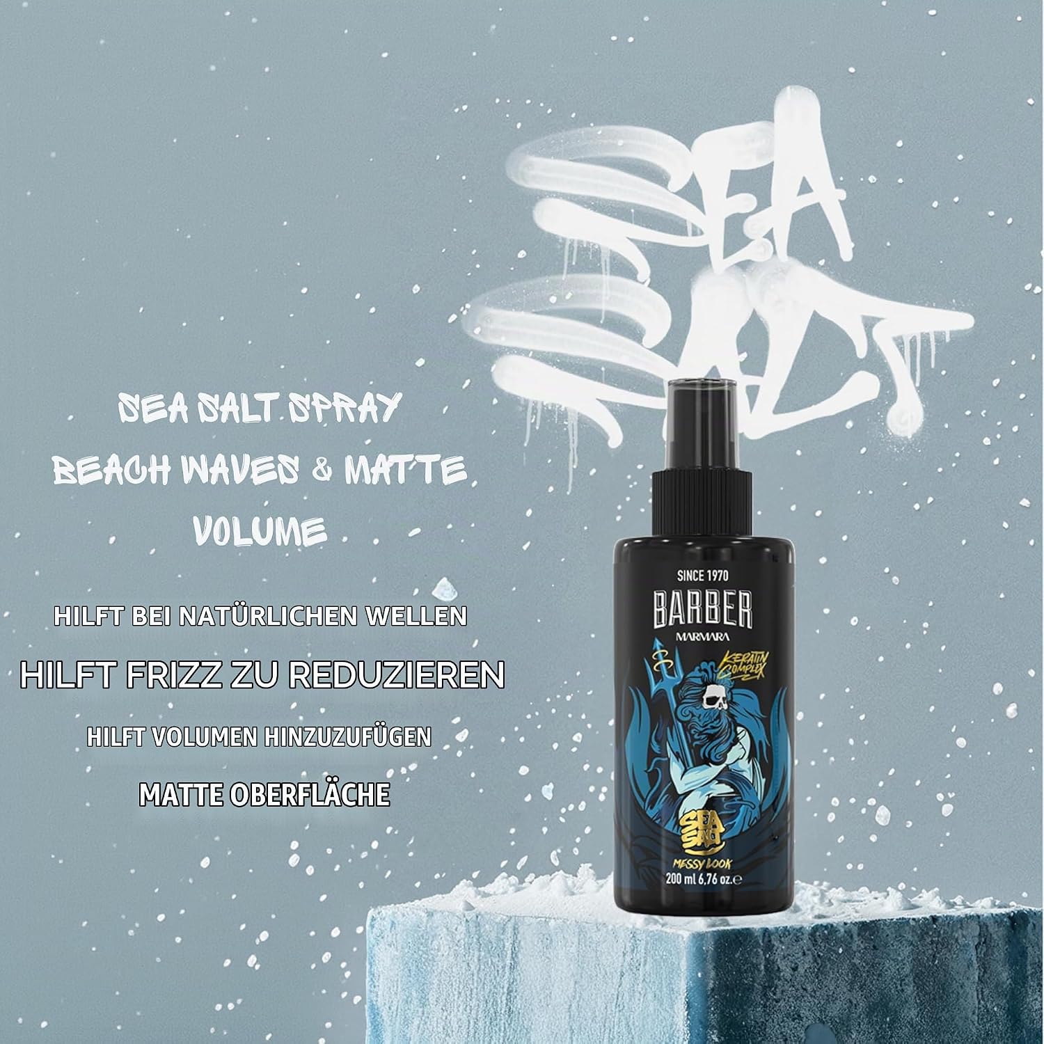 Barber Marmara Sea Salt Poseidon Spray for Texture and Volume 200 ml – Bild 2