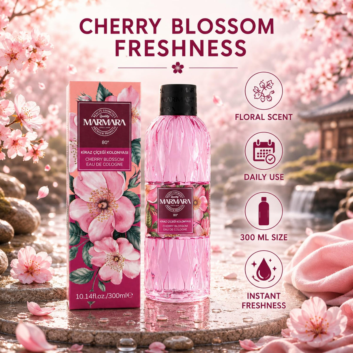 Marmara Cologne Kirschblüte 300 ml 2er Pack
