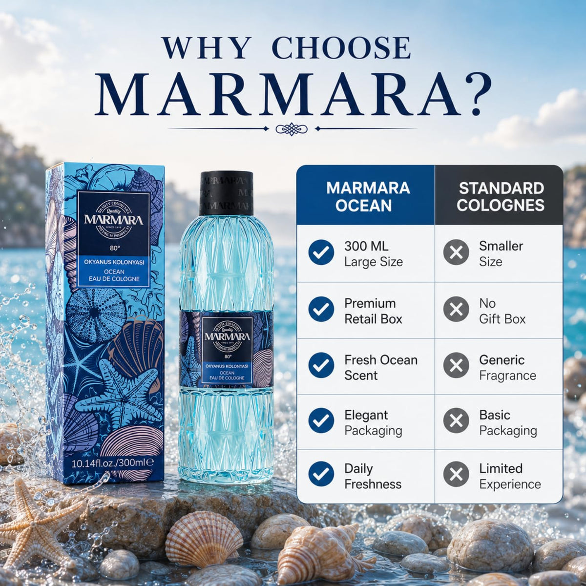 Marmara Cologne Ocean 300 ml 2er Pack