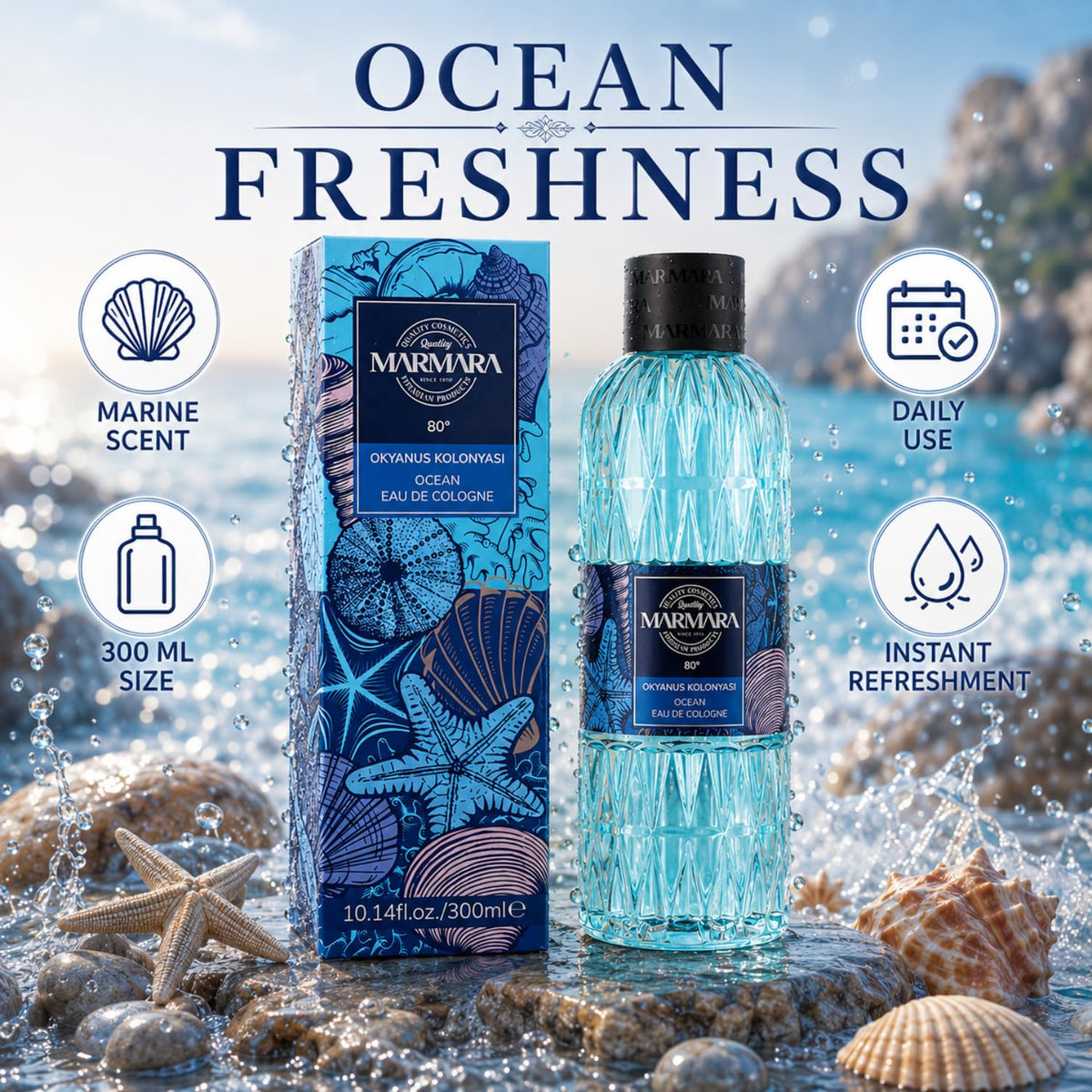 Marmara Cologne Ocean 300 ml 2er Pack
