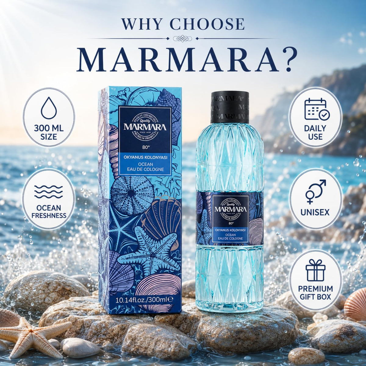Marmara Cologne Ocean 300 ml 2er Pack