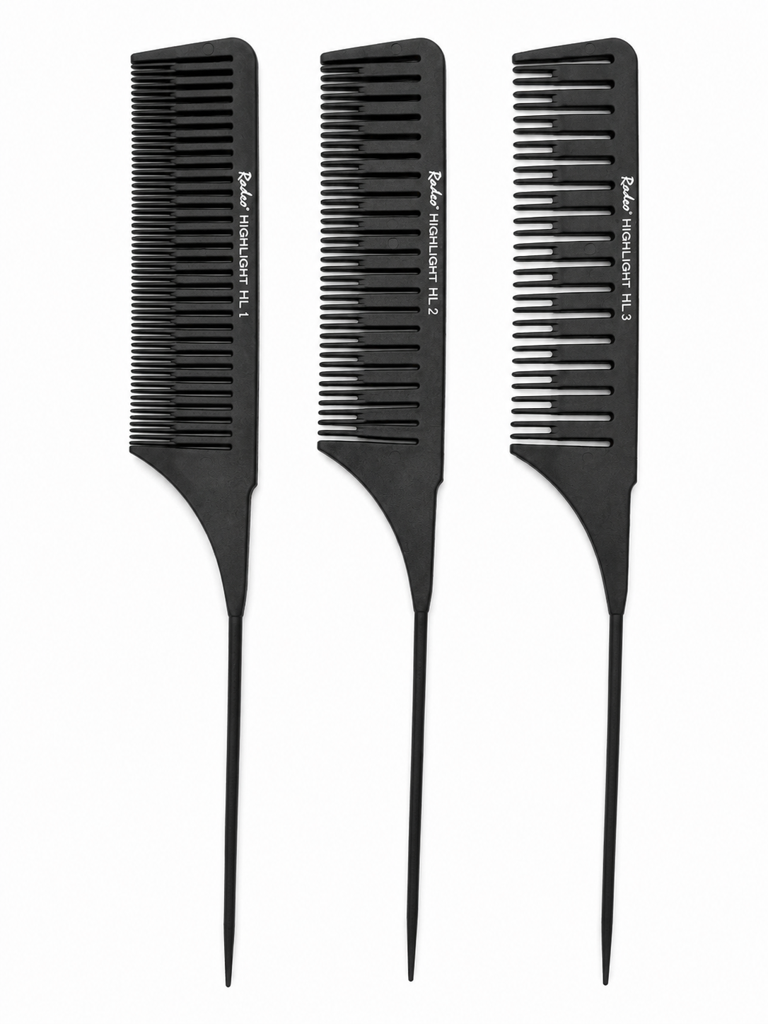 Rodeo Premium Multi Hair Comb Set – 3-teiliges Strähnenkamm-Set