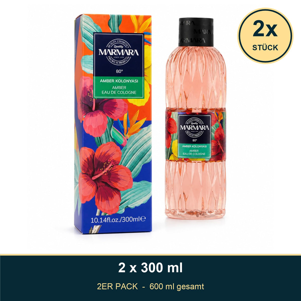 Marmara Cologne Amber 300 ml 2er Pack