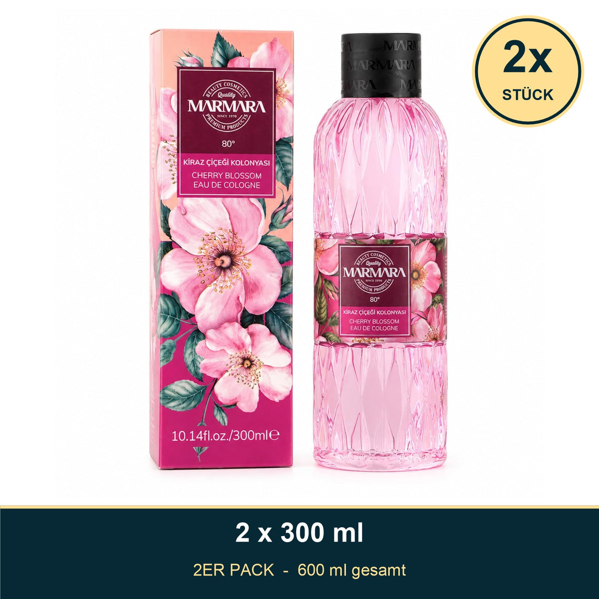 Marmara Cologne Kirschblüte 300 ml 2er Pack