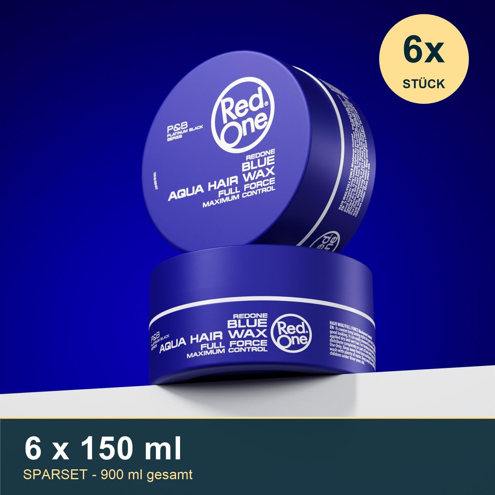 RedOne Aqua Hair Wax Blue 6er Pack 6x150 ml